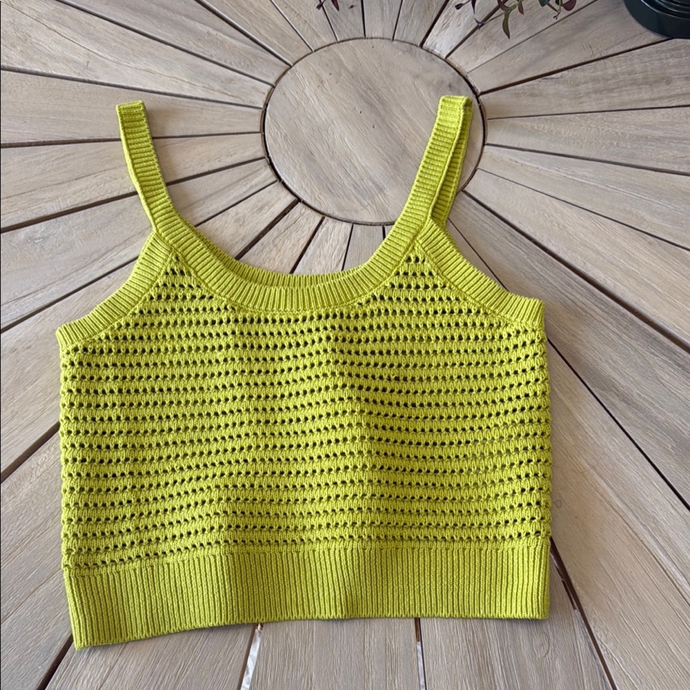 A&F Lime Green Knit Tank Top XS